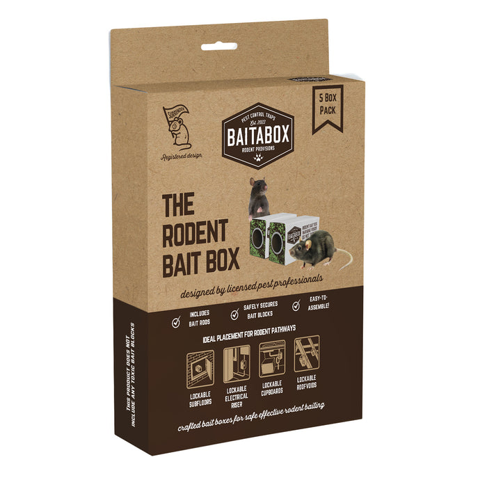 Baitabox Cardboard Rodent 5 Box Pack